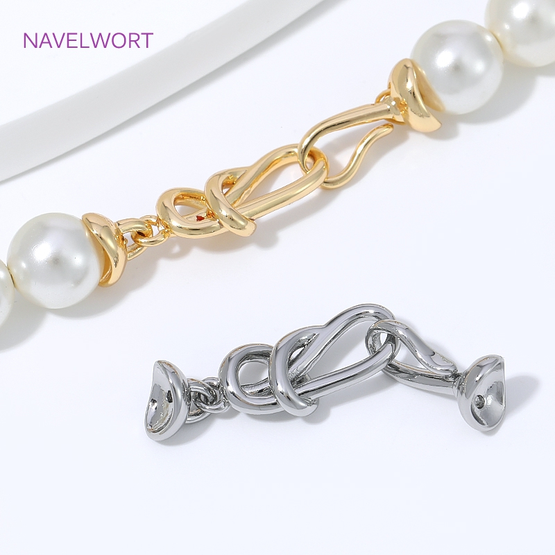 Jewelry Making Knots For Clasps - 18K vergulde oneindigheidsknoop sluiting met eindkappen,