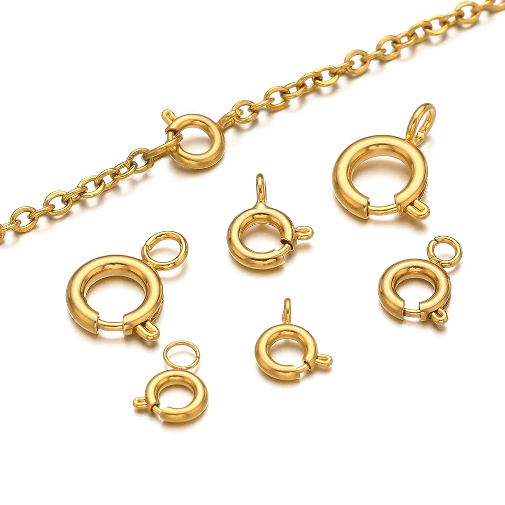 Jewelry Making Material - 10 stuks roestvrijstalen veerringgespen ronde kreeftgespsluitingen