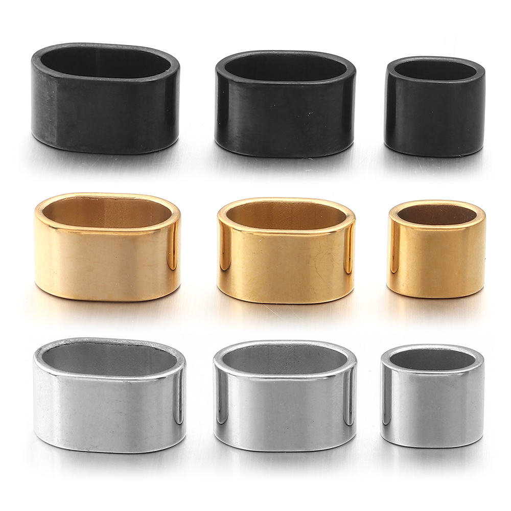 Jewelry Making Equipment - 6 stuks platte roestvrijstalen buis schuifkralen