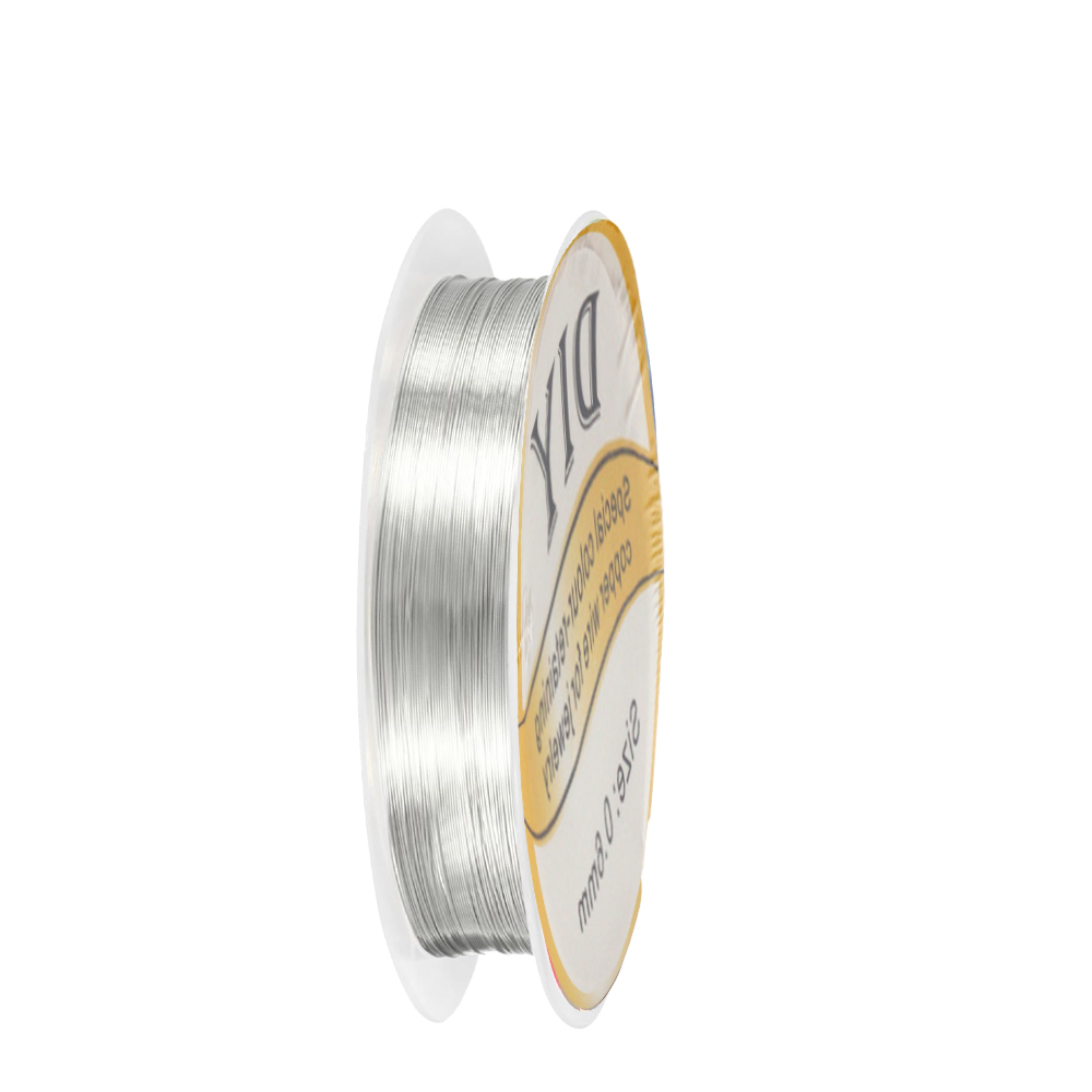 Jewelry Making Equipment - 1Roll Zilver Koperdraad 0.3/0.4/0.5/0.6/0.8mm Bead Cord