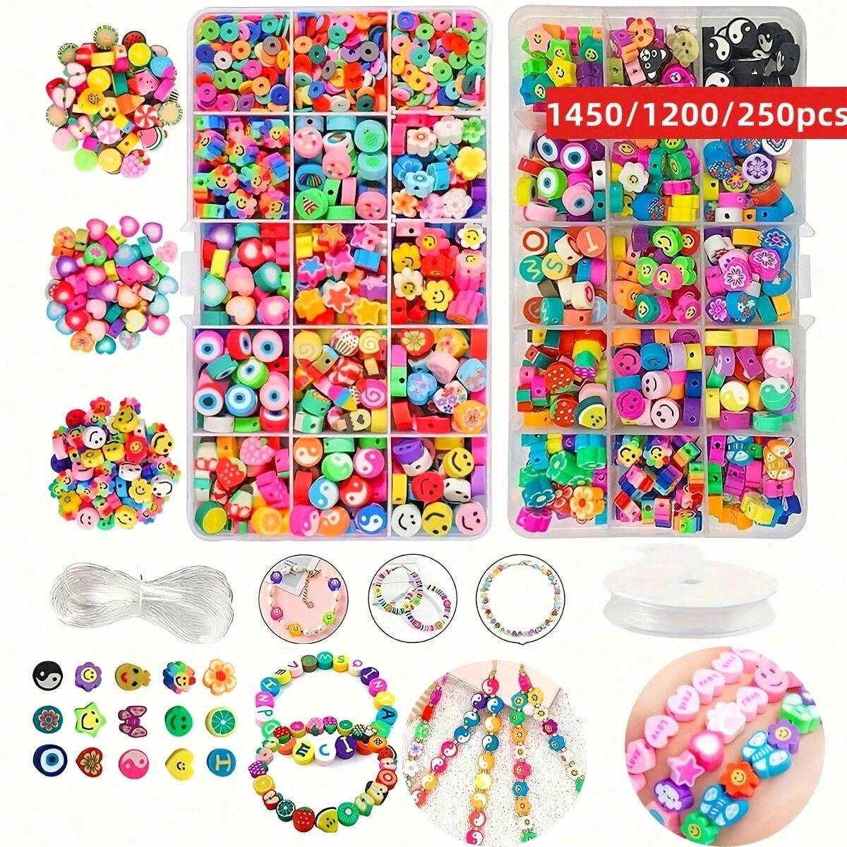 Jewelry Making For Adults - 1450/1200/250 stuks polymeerklei kralenset, doos, bundel