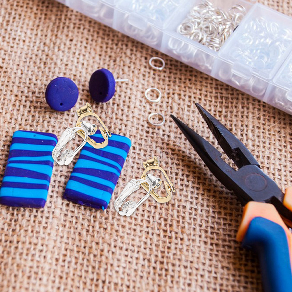 Jewelry Making Adults - 40-delige oorbelclip-converter, niet-geperforeerde clip-on oorbellen DIY-set,