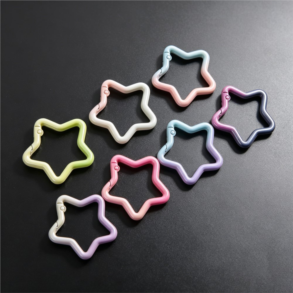Jewelry Making Charms - 5 STKS Gradiënt Stervorm Lente Ringsluiting