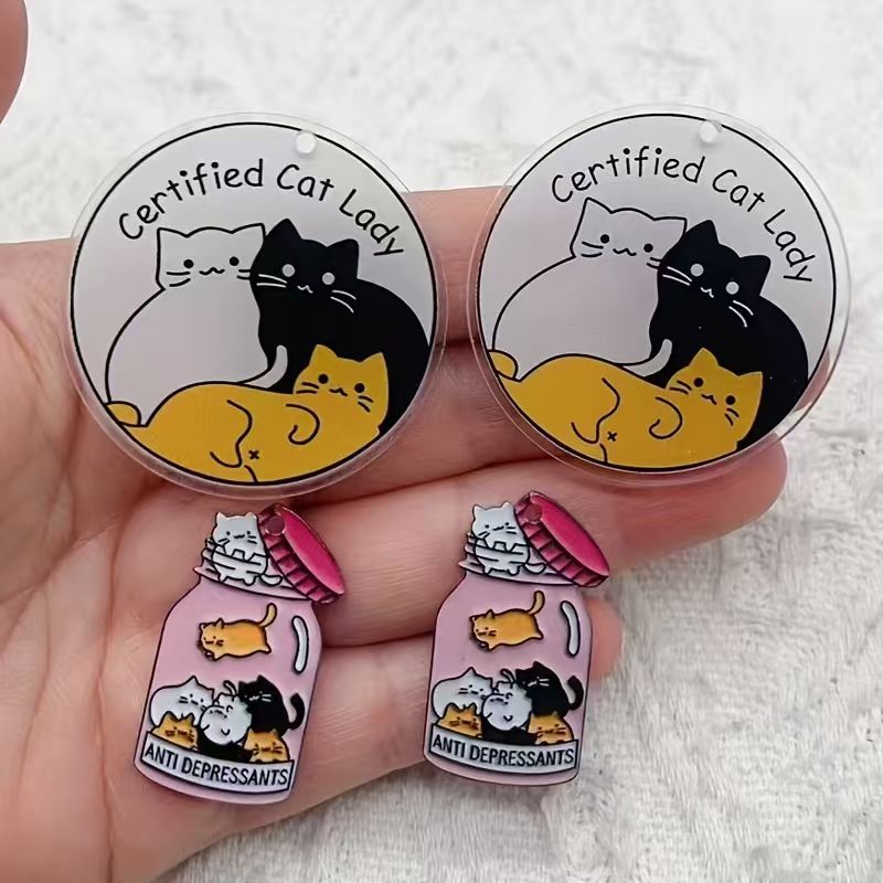 10 stuks acryl schattige katte - Jewelry Making Accessories recensie en prijs