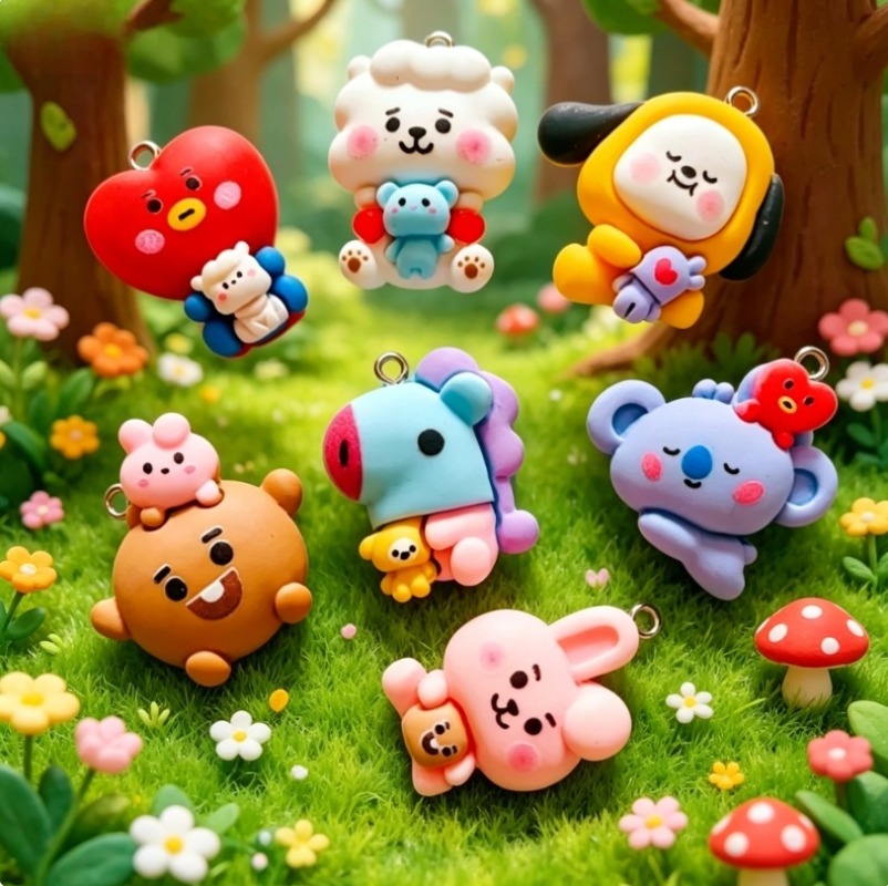 7 stks BT21 Hars Cartoon Charm - Jewelry Making Accessories recensie en prijs
