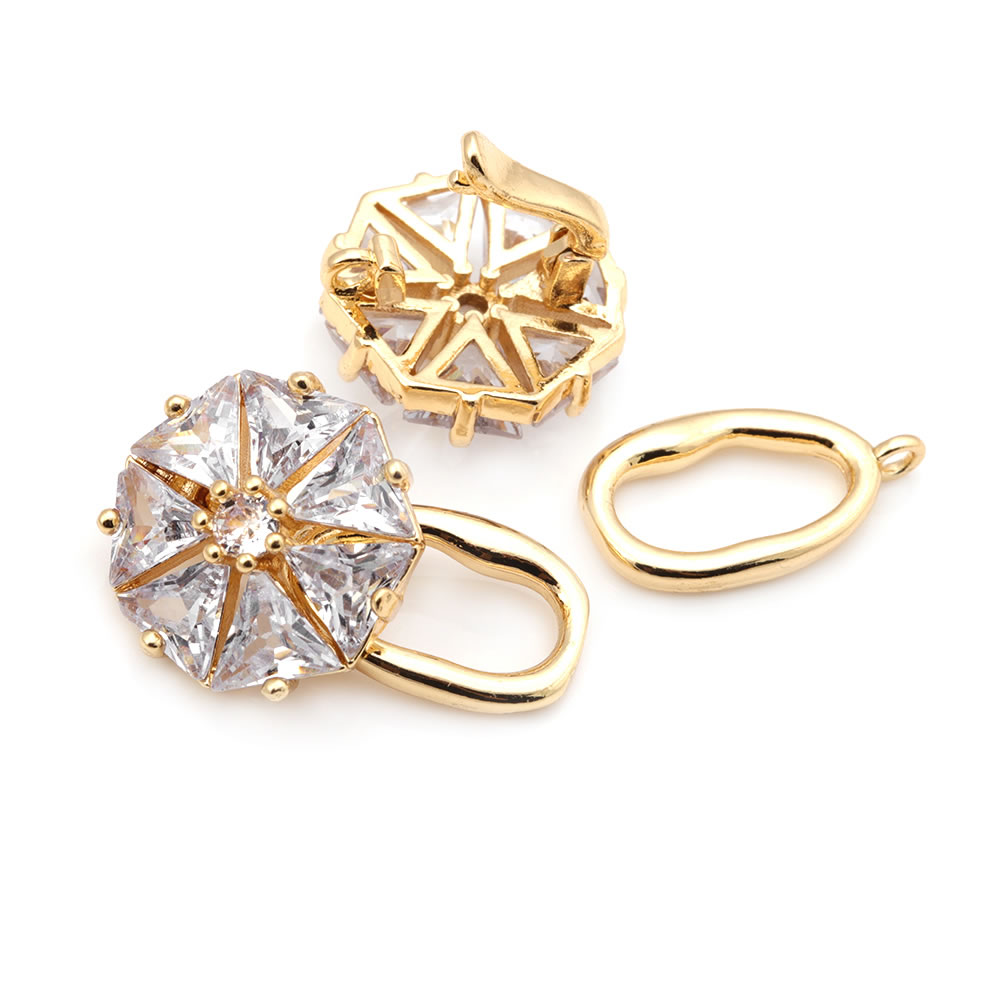 18K Goud Kleur Messing Zirkoon - Jewelry Making Knots For Clasps recensie en prijs