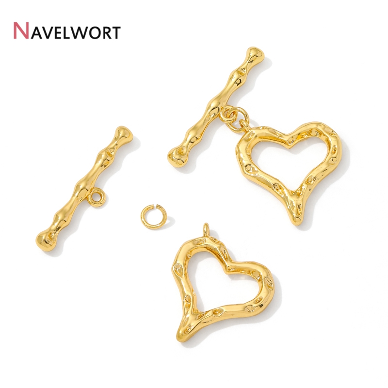 18K verguld hartvormige OT slu - Jewelry Making Material recensie en prijs